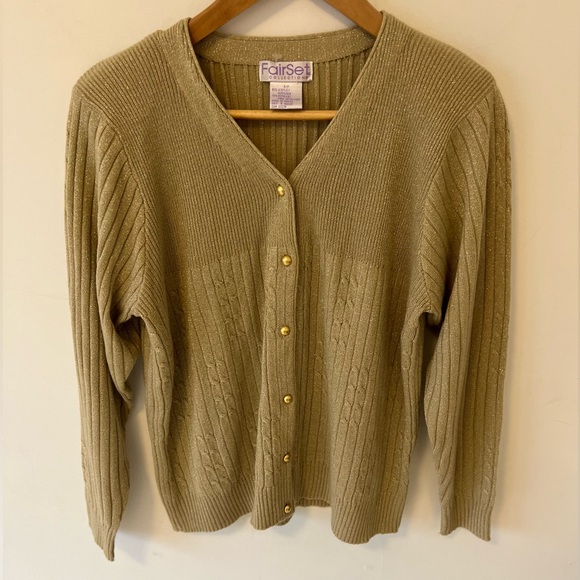 Vintage metallic button up cardigan - Picture 6 of 8